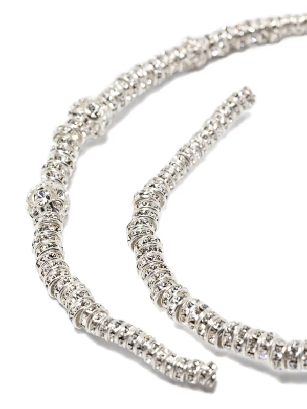 Magda Butrym crystal-embellished Coil Necklace | Silver Magda Butrym crystal-embellished Coil Necklace | Silver