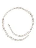 Magda Butrym crystal-embellished coil necklace - Silver