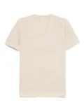 120% Lino V-neck short-sleeve T-shirt - Neutrals