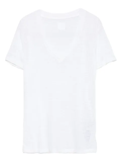 120% Lino V-neck linen T-shirt