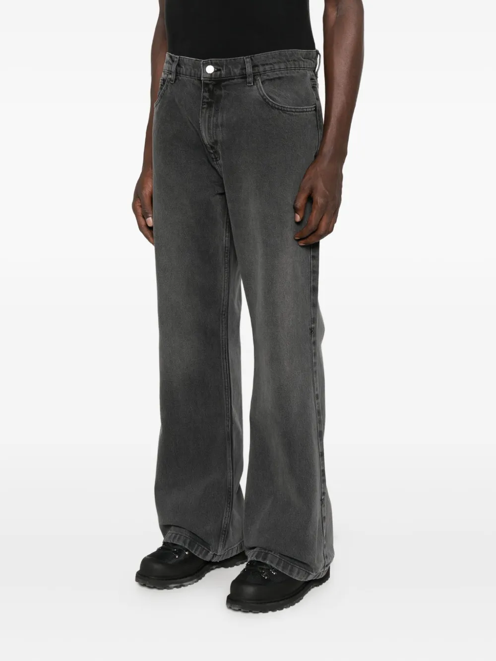 Daily Paper logo-patch jeans Grijs