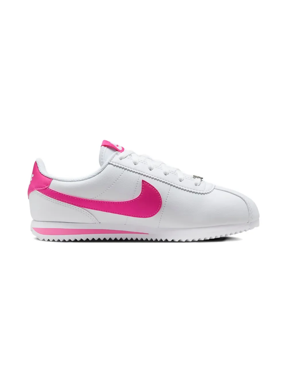 Nike Kids Cortez "White Laser Fuchsia" sneakers