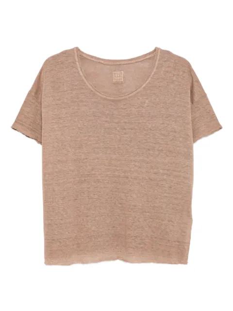 120% Lino raw-edge linen T-shirt