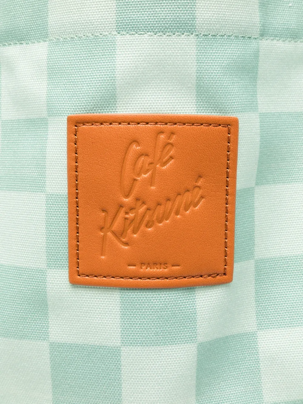 Maison Kitsuné Checkerboard-print Tote Bag In Green