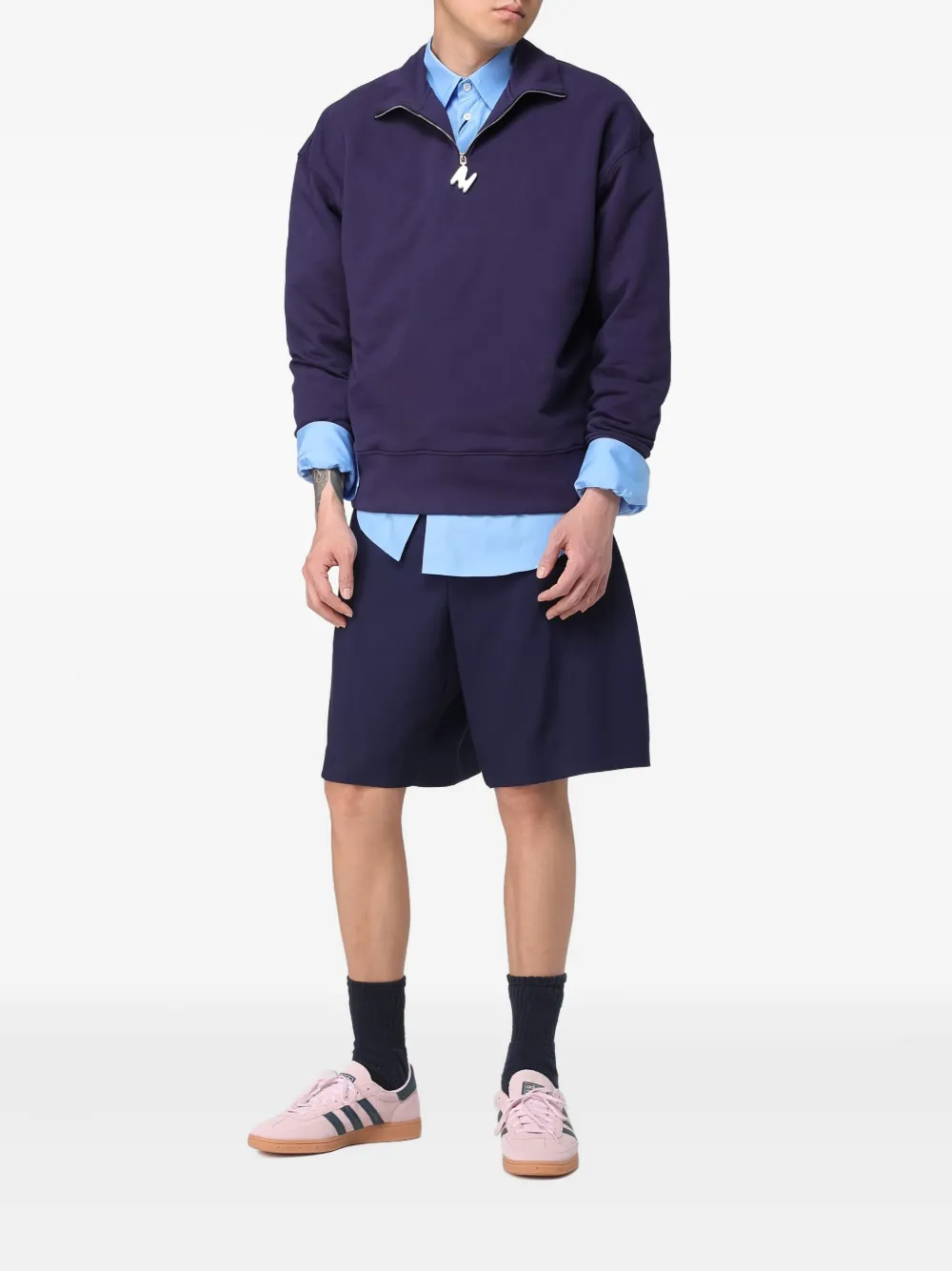 Msgm Casual Shorts With Pockets And Belt Loops In Blue