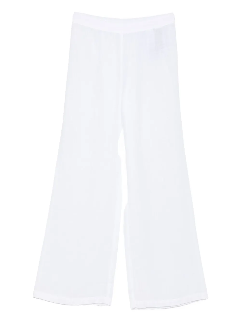 120% Lino Linen Trousers In White