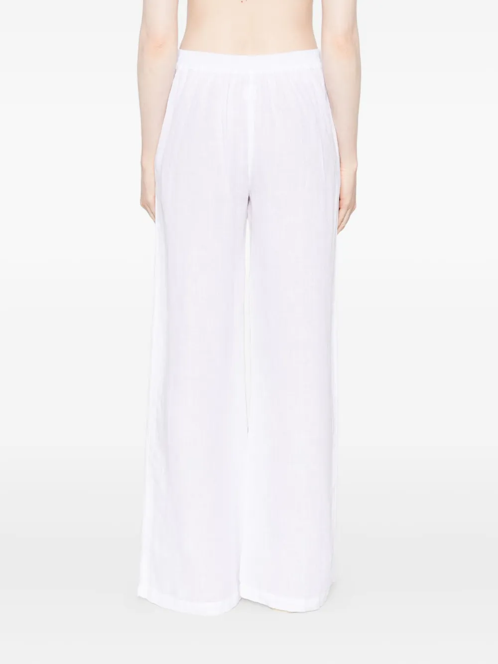120% Lino Linen Trousers In White