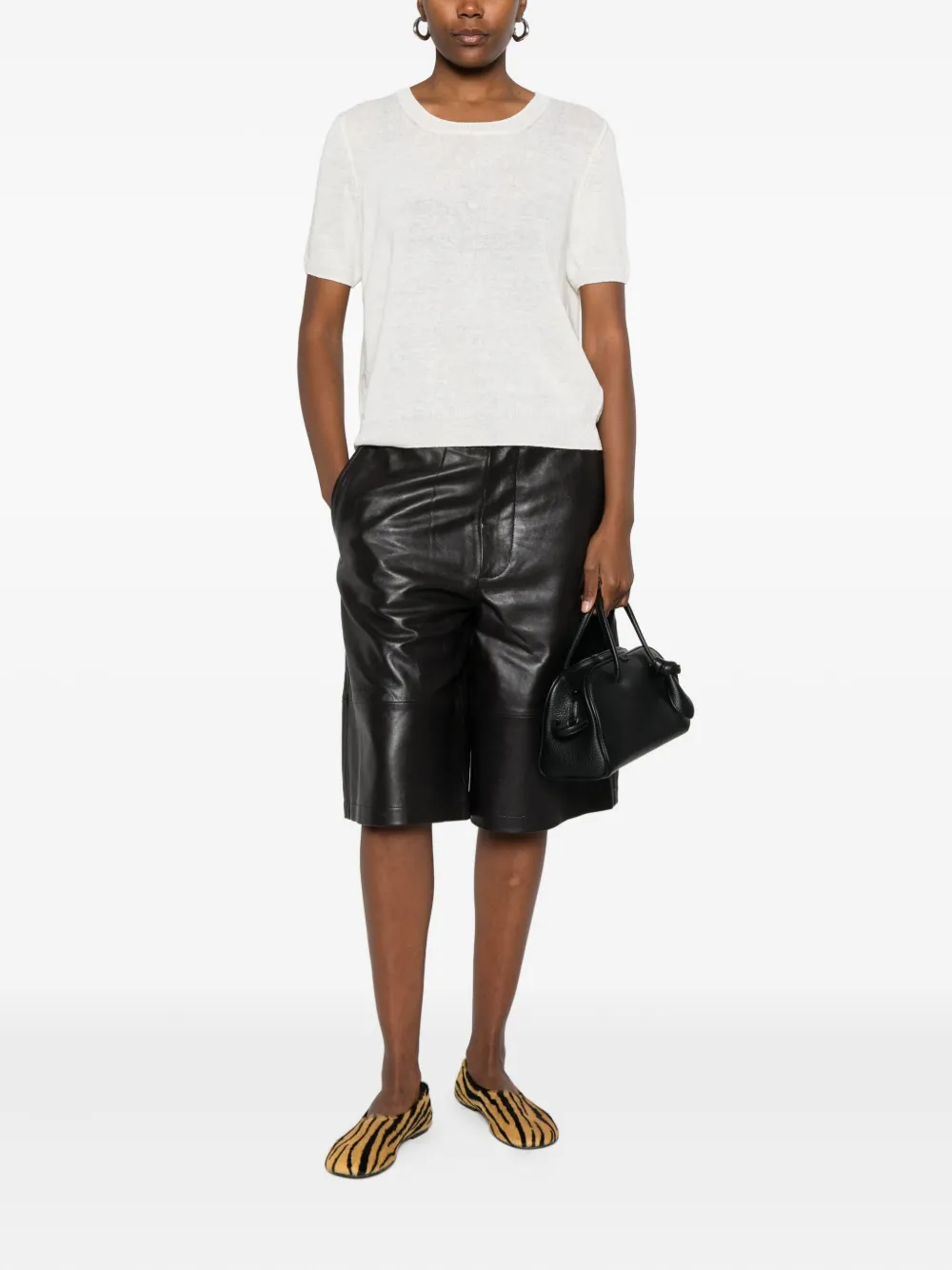 Weekend Max Mara short-sleeve round-neck sweater | Knitted Tops | Image 2