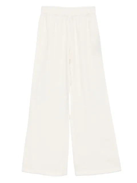 120% Lino elastic-waist wide-leg trousers