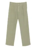 120% Lino pleated-pocket trousers - Green