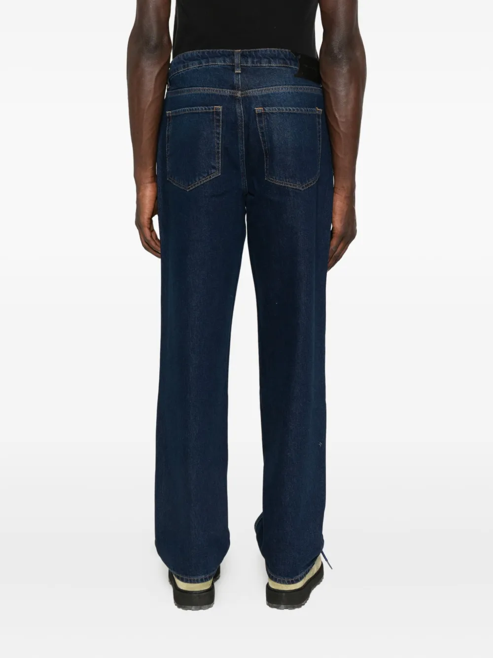 Daily Paper embroidered side-detail jeans Blauw