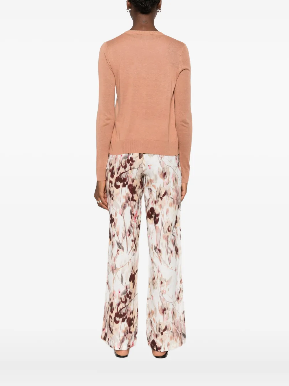 Weekend Max Mara Front-button V-neck Cardigan Set In Brown