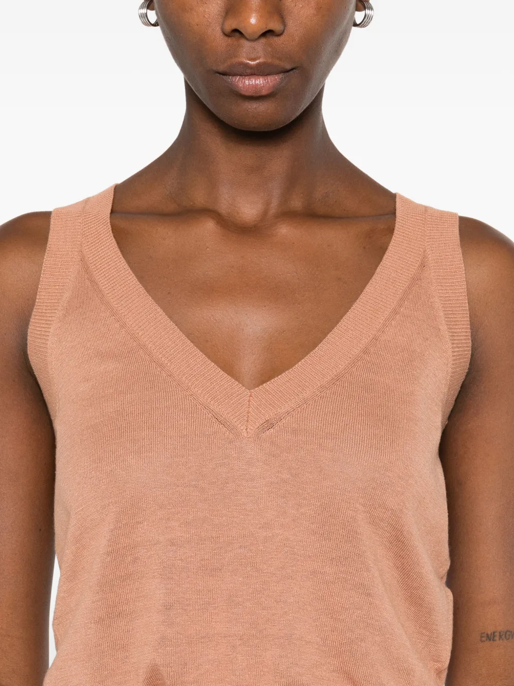 Weekend Max Mara Front-button V-neck Cardigan Set In Brown