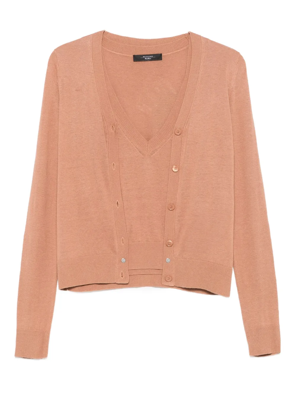 Weekend Max Mara front-button V-neck cardigan set | Brown | Image 1