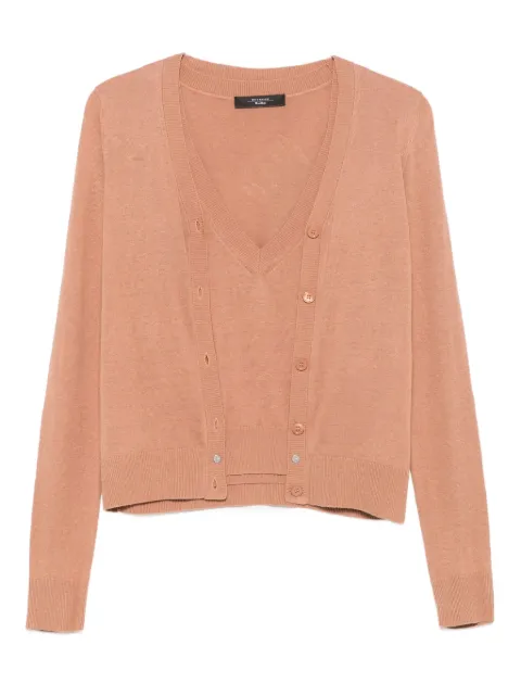 Weekend Max Mara front-button V-neck cardigan set