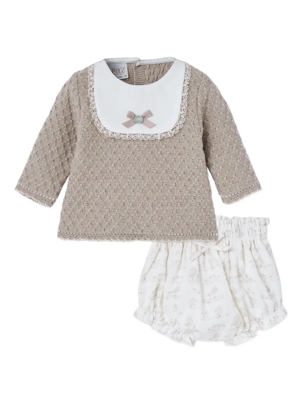 Paz Rodriguez Babies' Elasticated-waist Bloomers Set In Multi