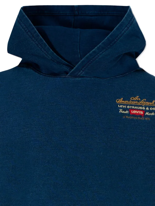 Levi's Kids embroidered-logo Hoodie Blue FARFETCH PH