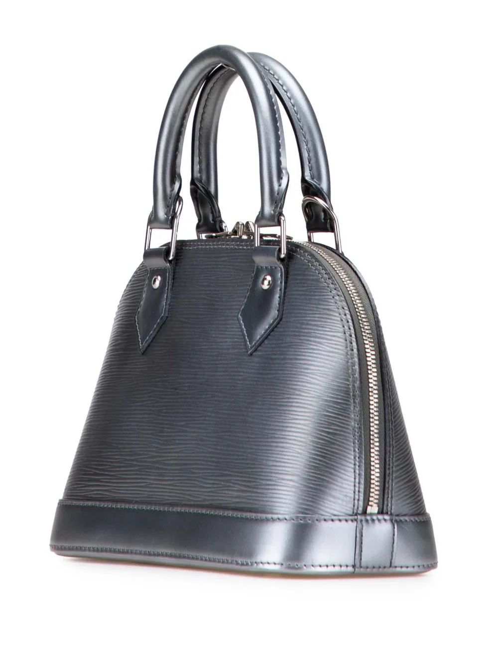 Pre-owned Louis Vuitton 2015 Epi Alma Bb Satchel In Silver