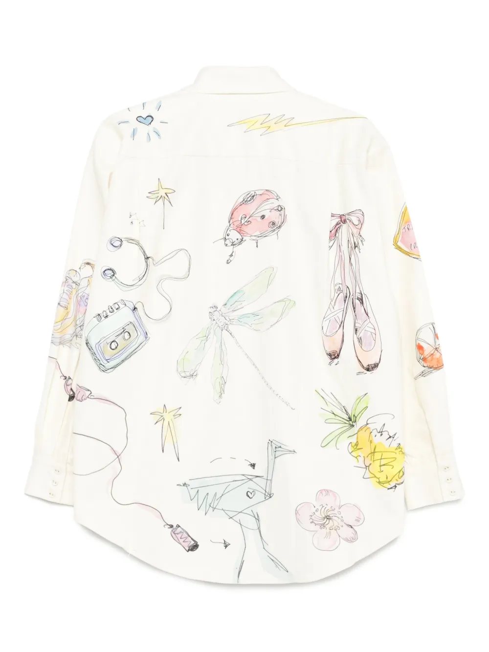 ALEMAIS Blouse met print - Beige