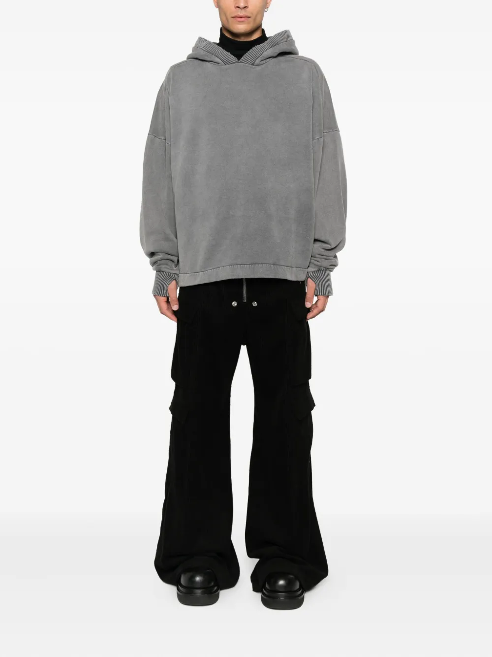 Thom Krom Hoodie van katoenblend Grijs