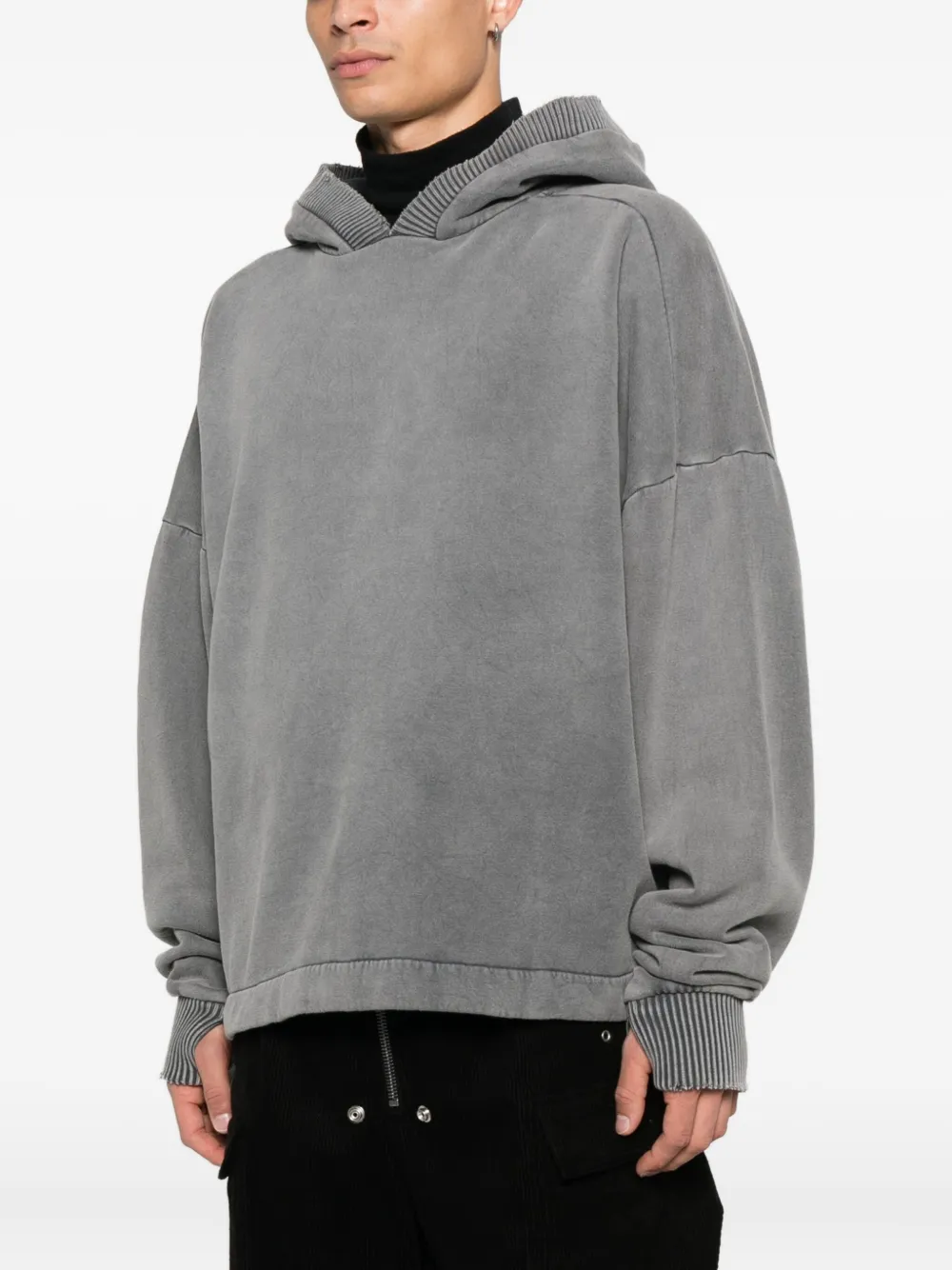 Thom Krom Hoodie van katoenblend Grijs