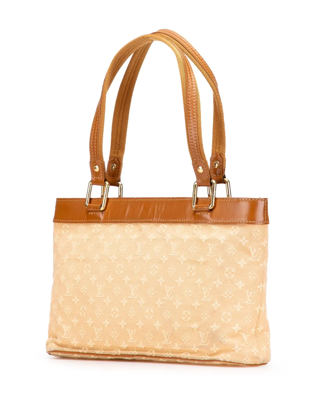 Pre-owned Louis Vuitton 2004 Monogram Mini Lin Lucille Pm Handbag In Brown
