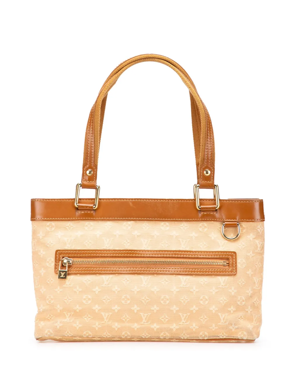 Pre-owned Louis Vuitton 2004 Monogram Mini Lin Lucille Pm Handbag In Brown