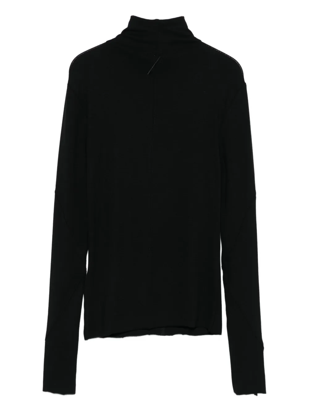 Thom Krom Top met hoge hals en lange mouwen Zwart