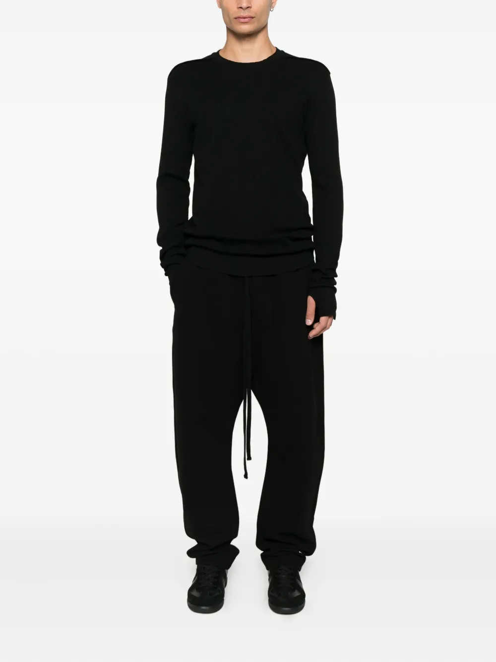 Thom Krom ribbed crew-neck sweater - Zwart
