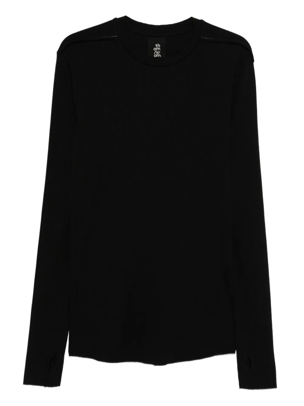 ribbed crew-neck sweater