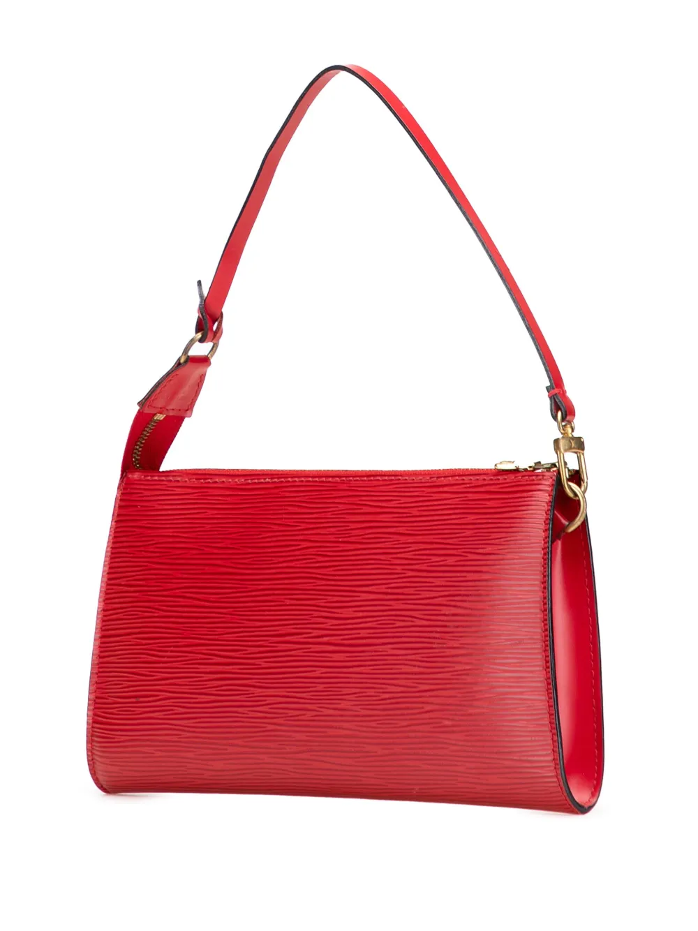 Pre-owned Louis Vuitton 2001 Epi Pochette Accessoires Shoulder Bag In Red