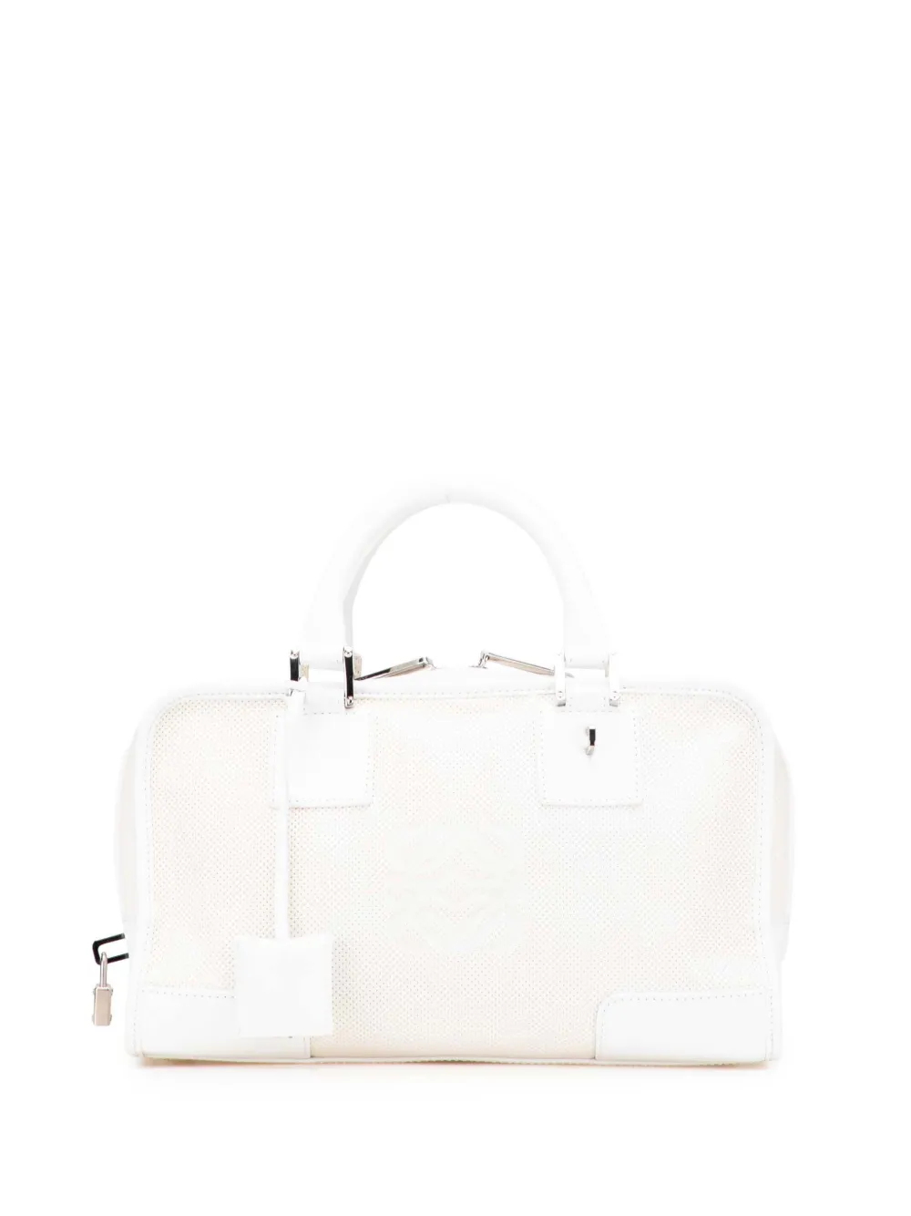 Loewe Pre-Owned 2003 Perforated Leather Amazona 28 handbag | White | Image 1