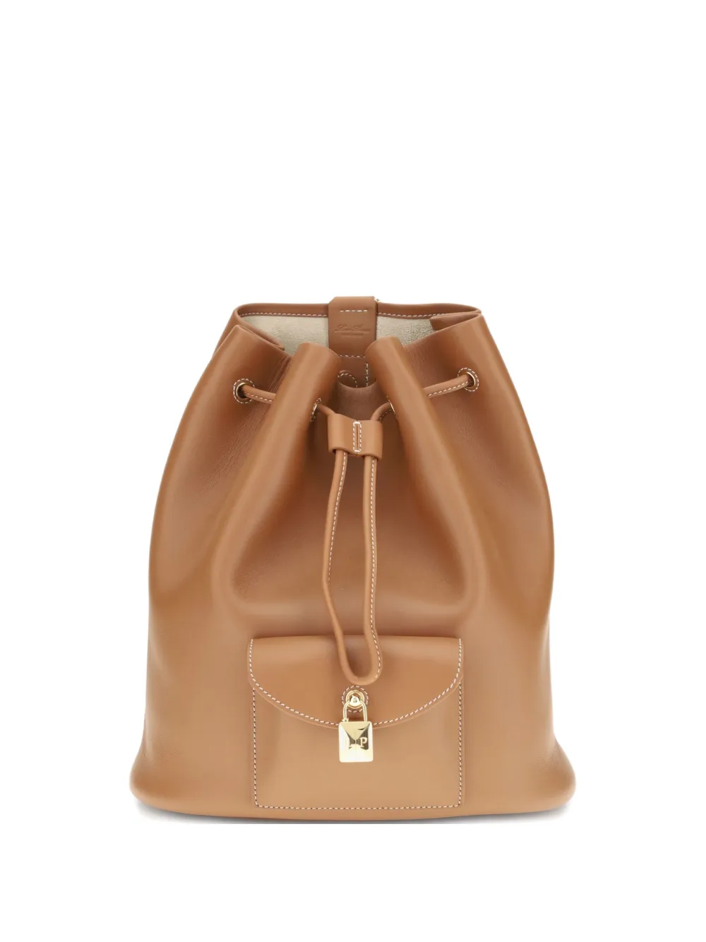 drawstring leather backpack