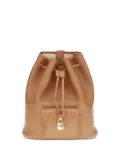 Loro Piana drawstring leather backpack - Brown