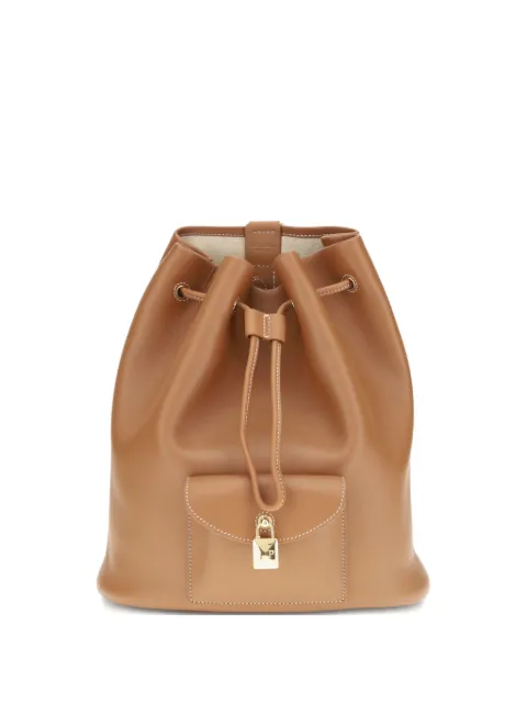 Loro Piana drawstring leather backpack