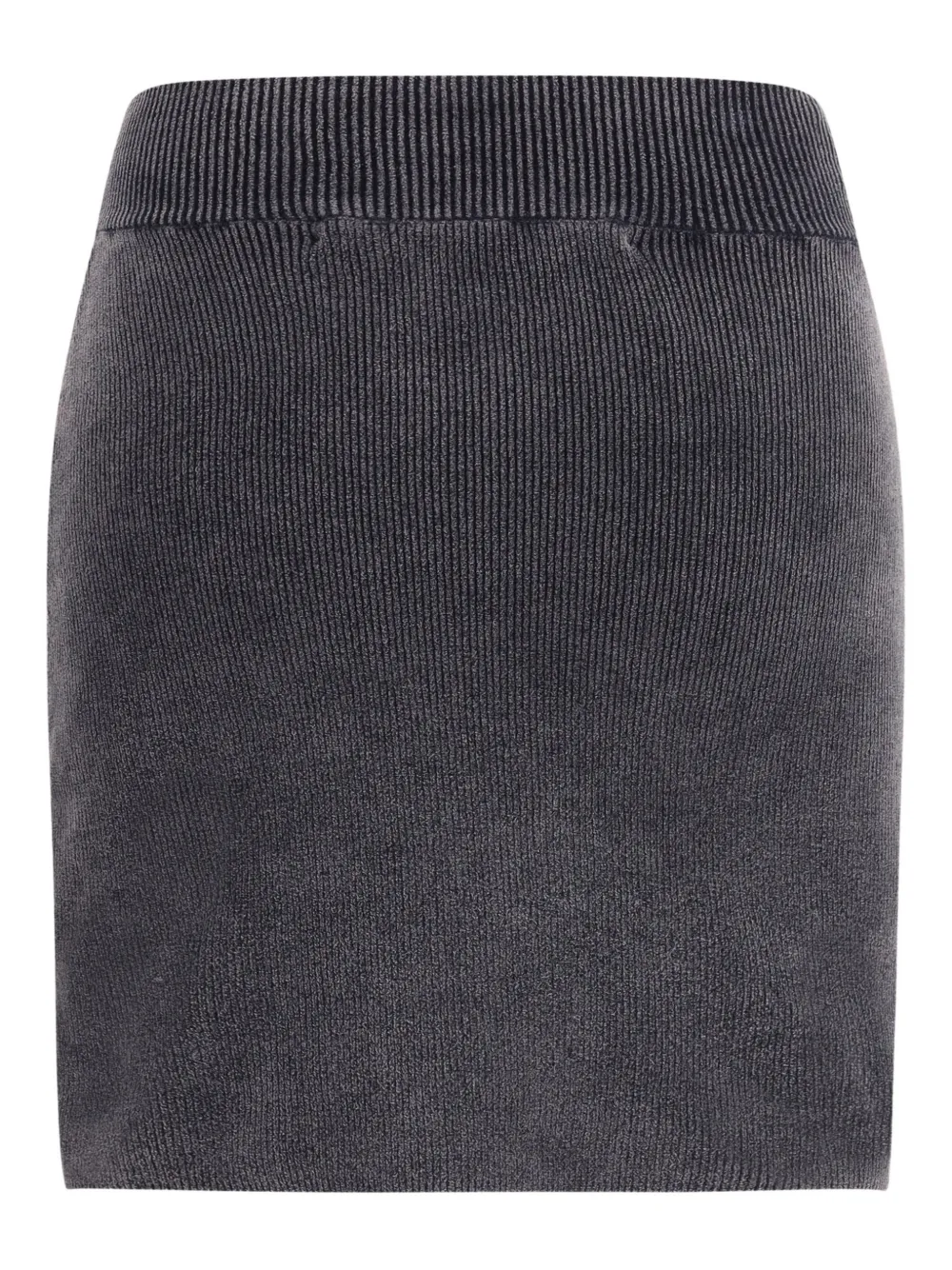 Alexander Wang ribbed logo-embossed skirt - Zwart