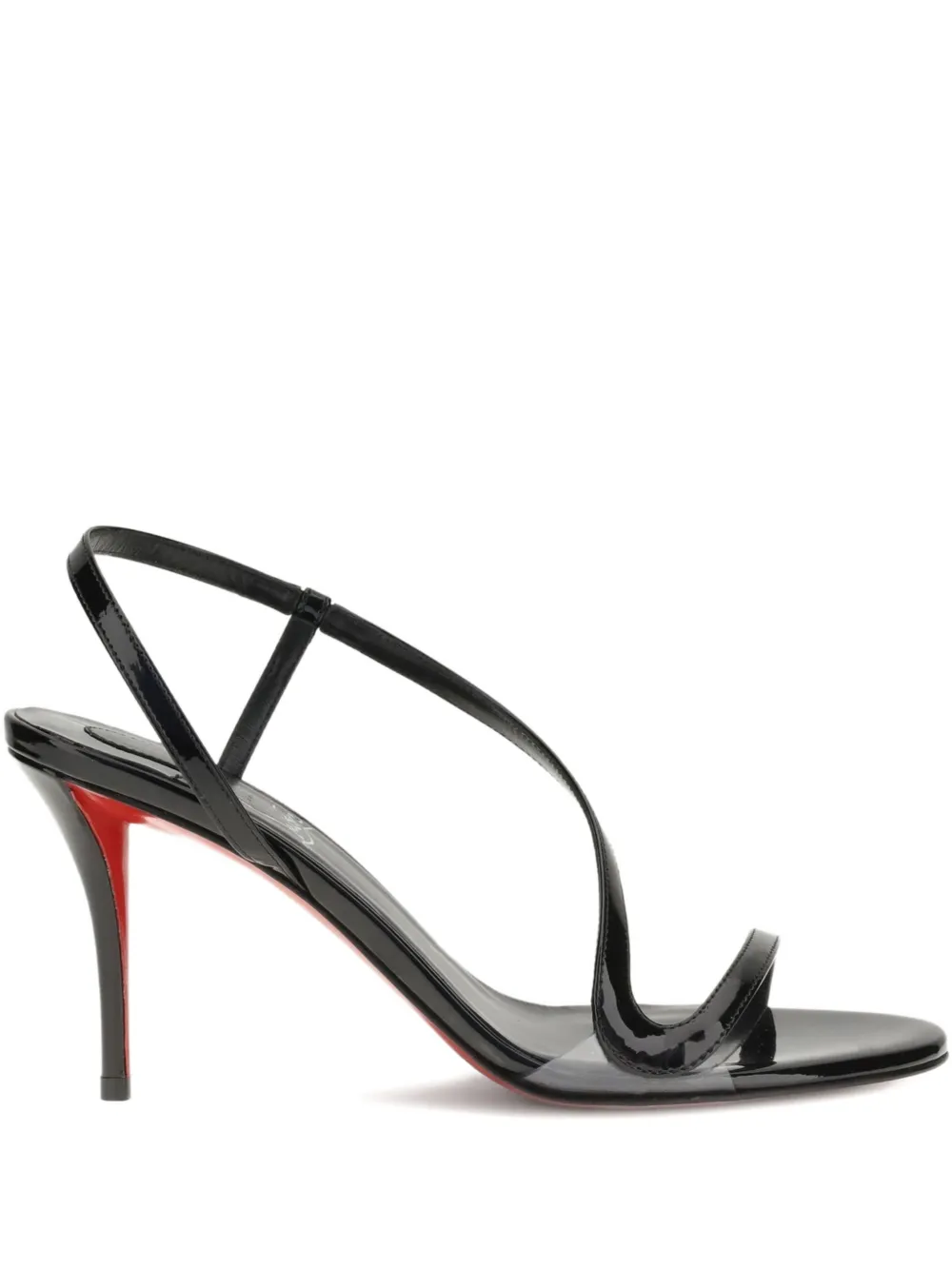 Christian Louboutin 80mm  Rosa Z slingback leather sandals | Black | Image 1