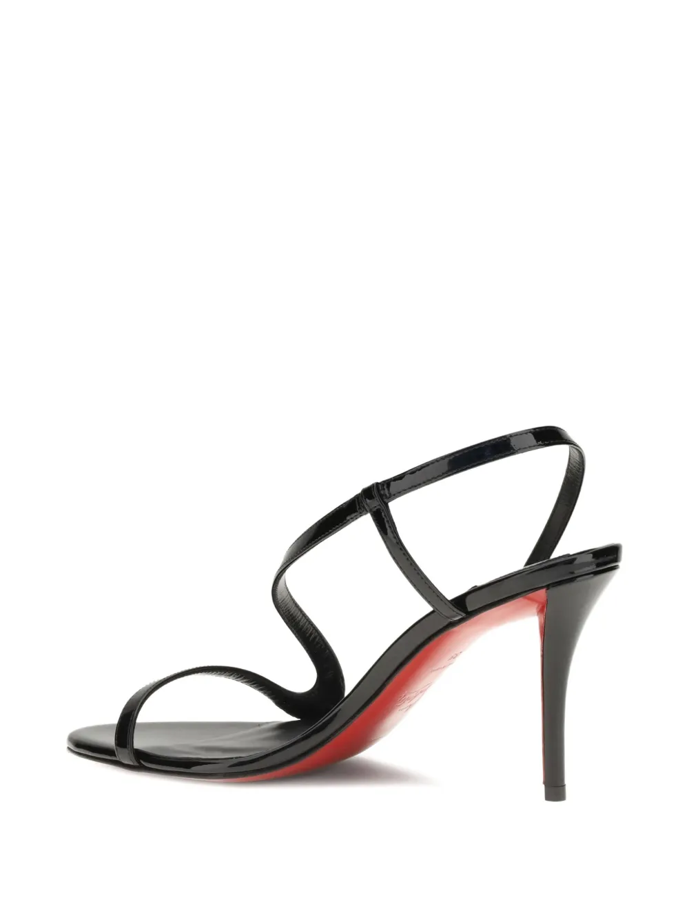 Christian Louboutin 80mm Rosa Z Slingback Leather Sandals Black