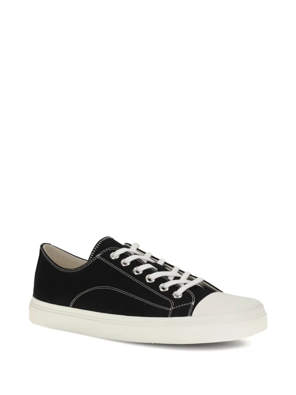 Moschino lace-up canvas sneakers Black