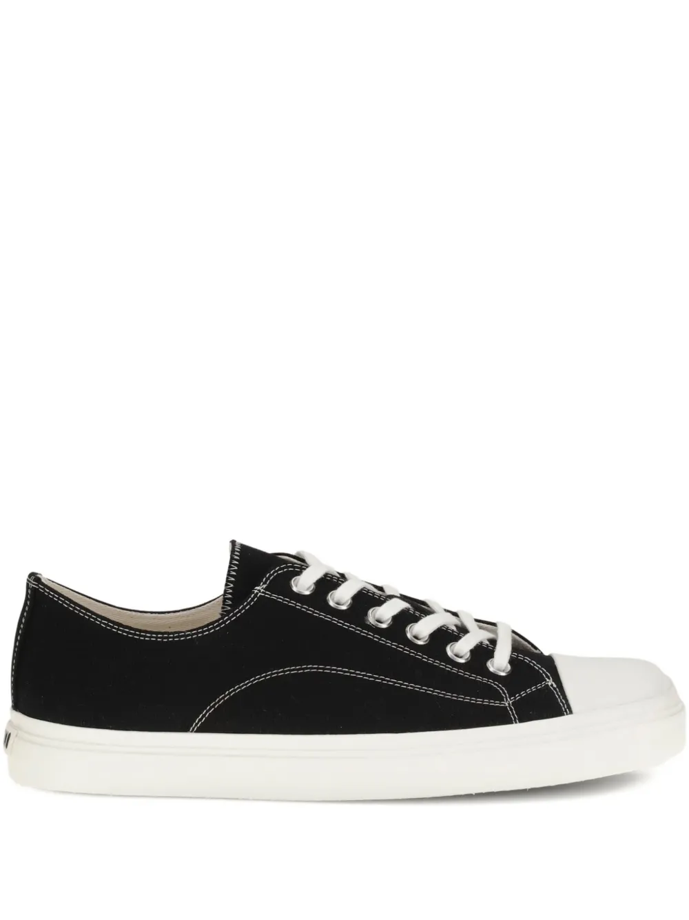 Moschino lace-up canvas sneakers Black