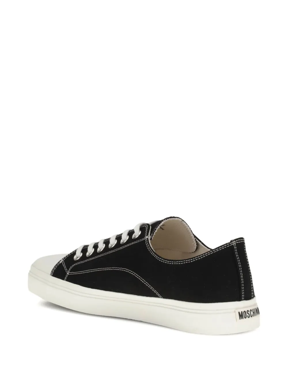 Moschino lace-up canvas sneakers Black