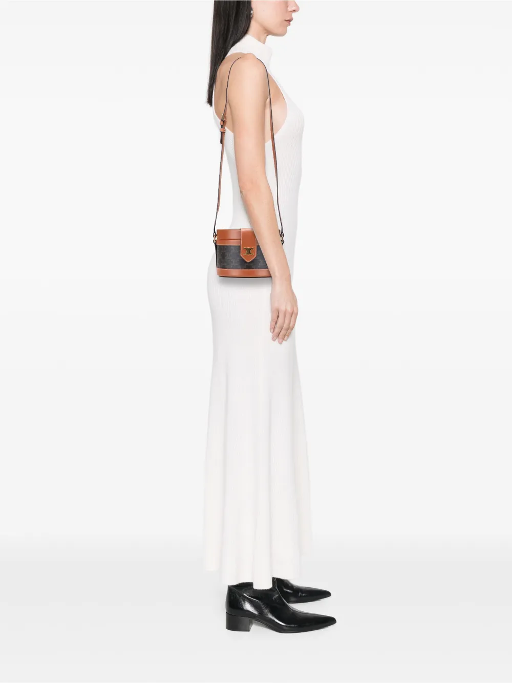 Céline Pre-Owned 2020 Medium Triomphe Coated Canvas Tambour crossbody bag | Pre-Owned | Image 2