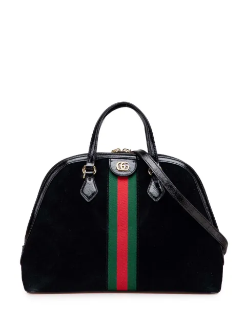 Gucci Pre-Owned 2016-2025 Medium Suede Ophidia Web Dome satchel