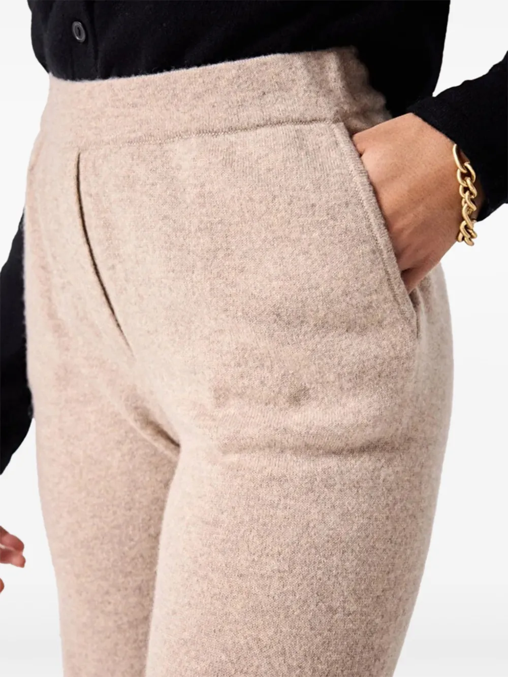 Not Shy side-pocket knitted trousers - Beige