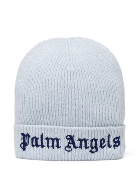 Palm Angels Kids طاقية منسوجة مطرزة بشعار الماركة