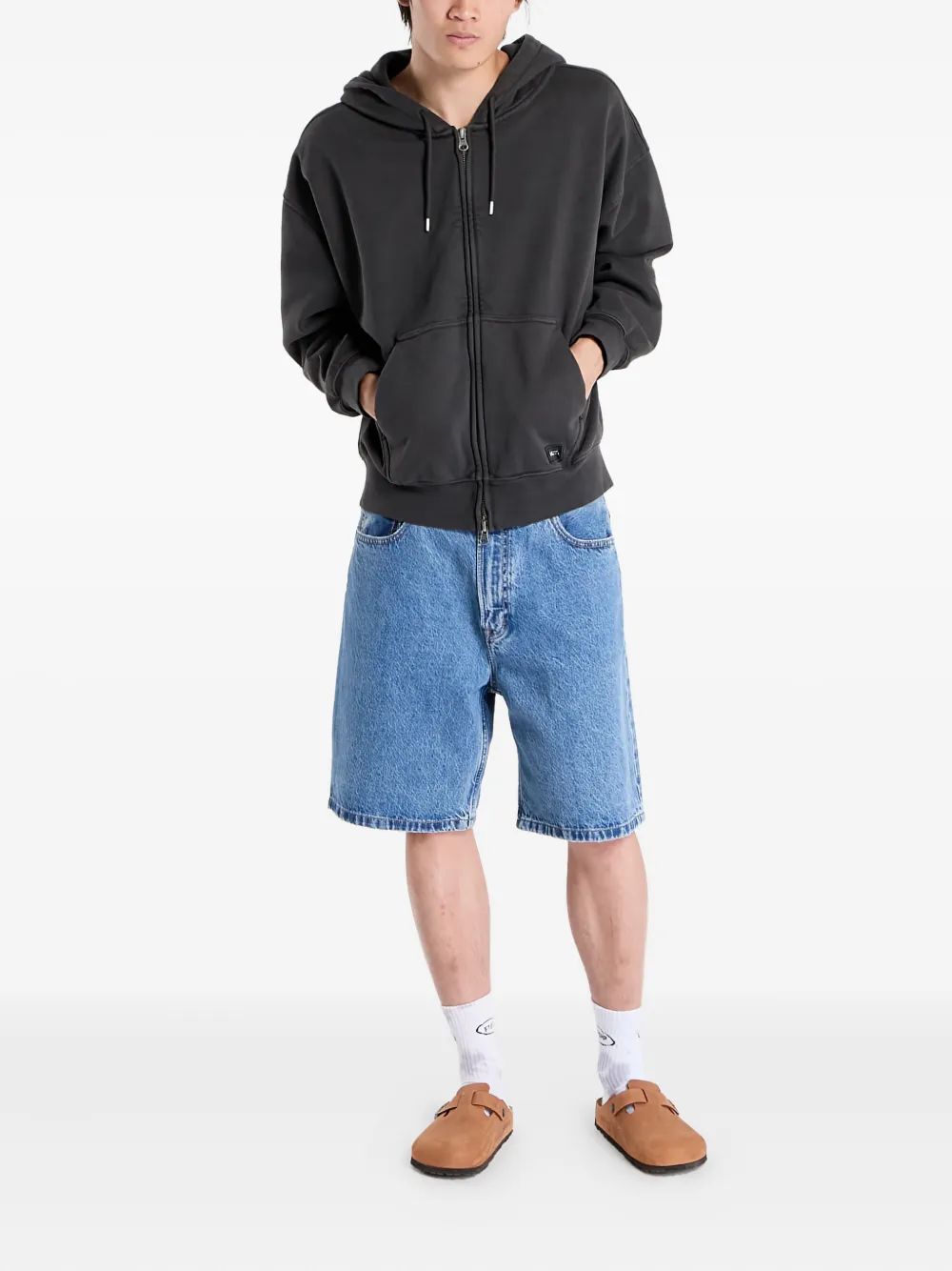 Vans Hoodie met rits Zwart