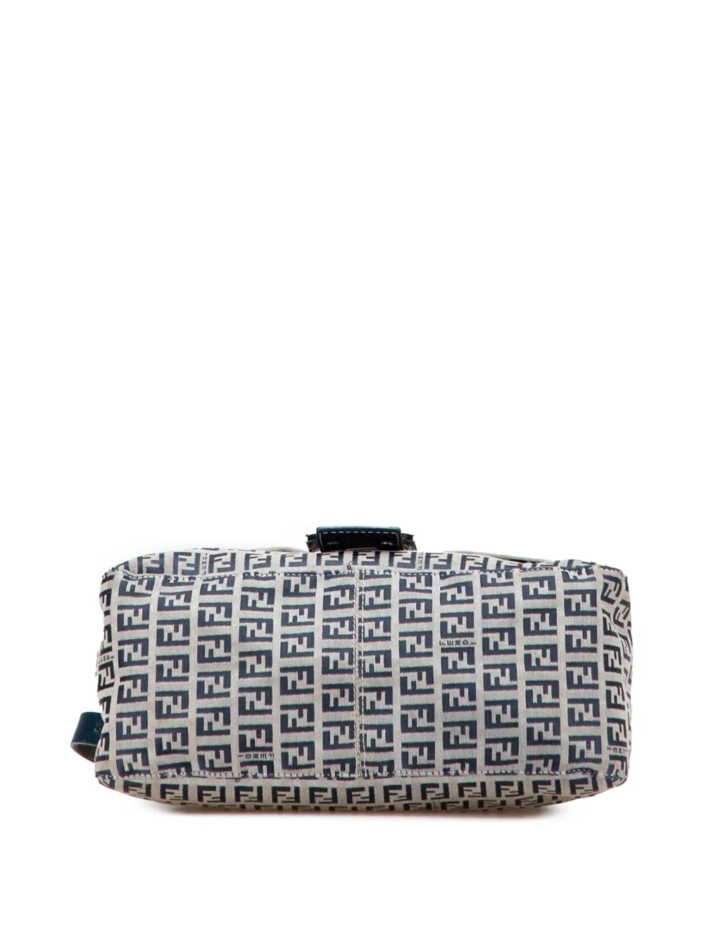 Pre-owned Fendi 20th Century Zucchino Canvas Mamma Forever Shoulder Bag In Gray