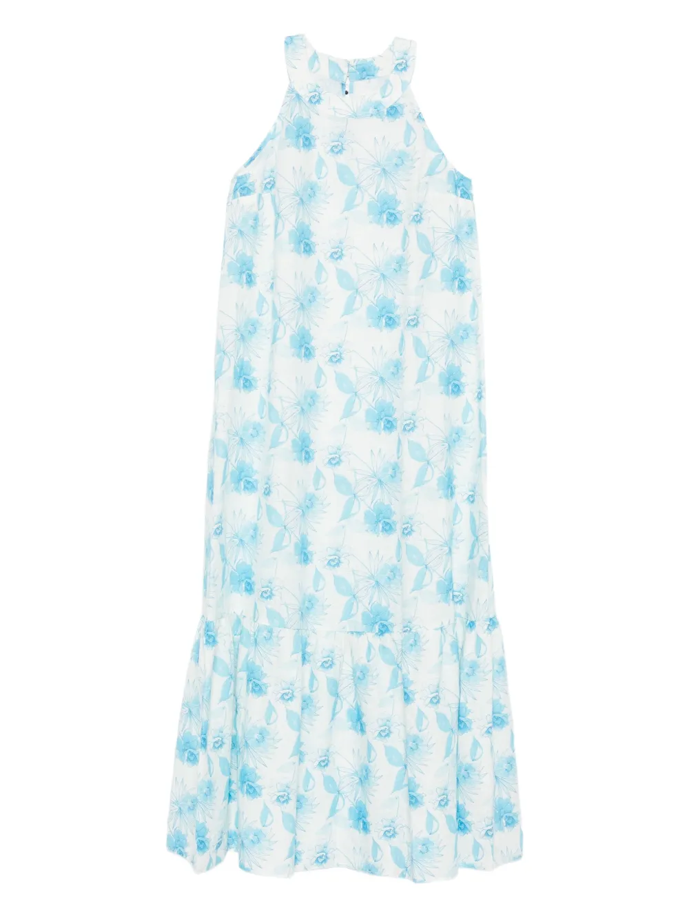 120% Lino printed dress | White | Image 1