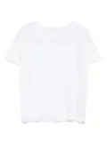 120% Lino raw-edge linen T-shirt - White