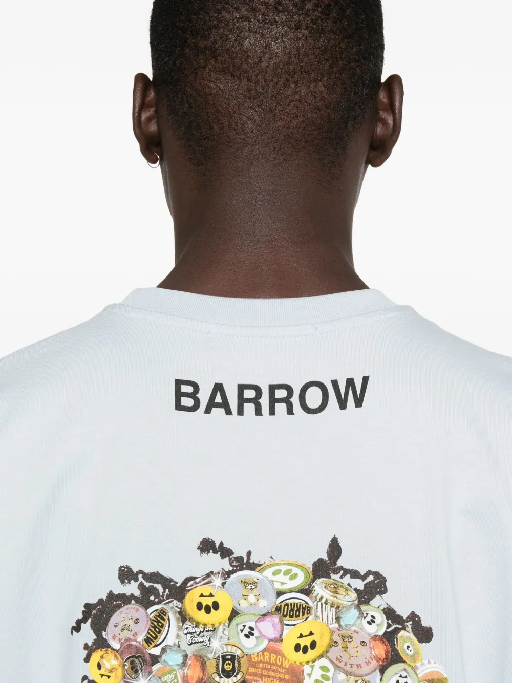 BARROW logo-embroidered T-shirt Blauw